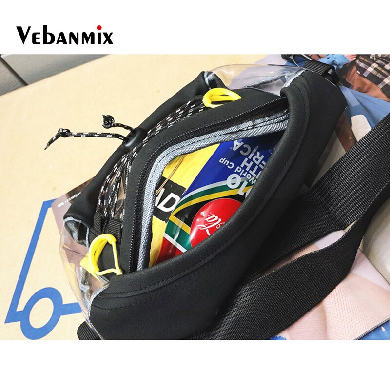 Riñonera transparente de PVC a la riñonera Unisex para hombre, bolsa de cinturón para teléfono de viaje, bolsa de PVC para el pecho, para mujer
