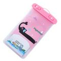 Mobile Phone Bag Cartoon Animal Touch Screen Smartphone Case Cover Pocket with Lanyard for IPhone Android Waterproof Swimming