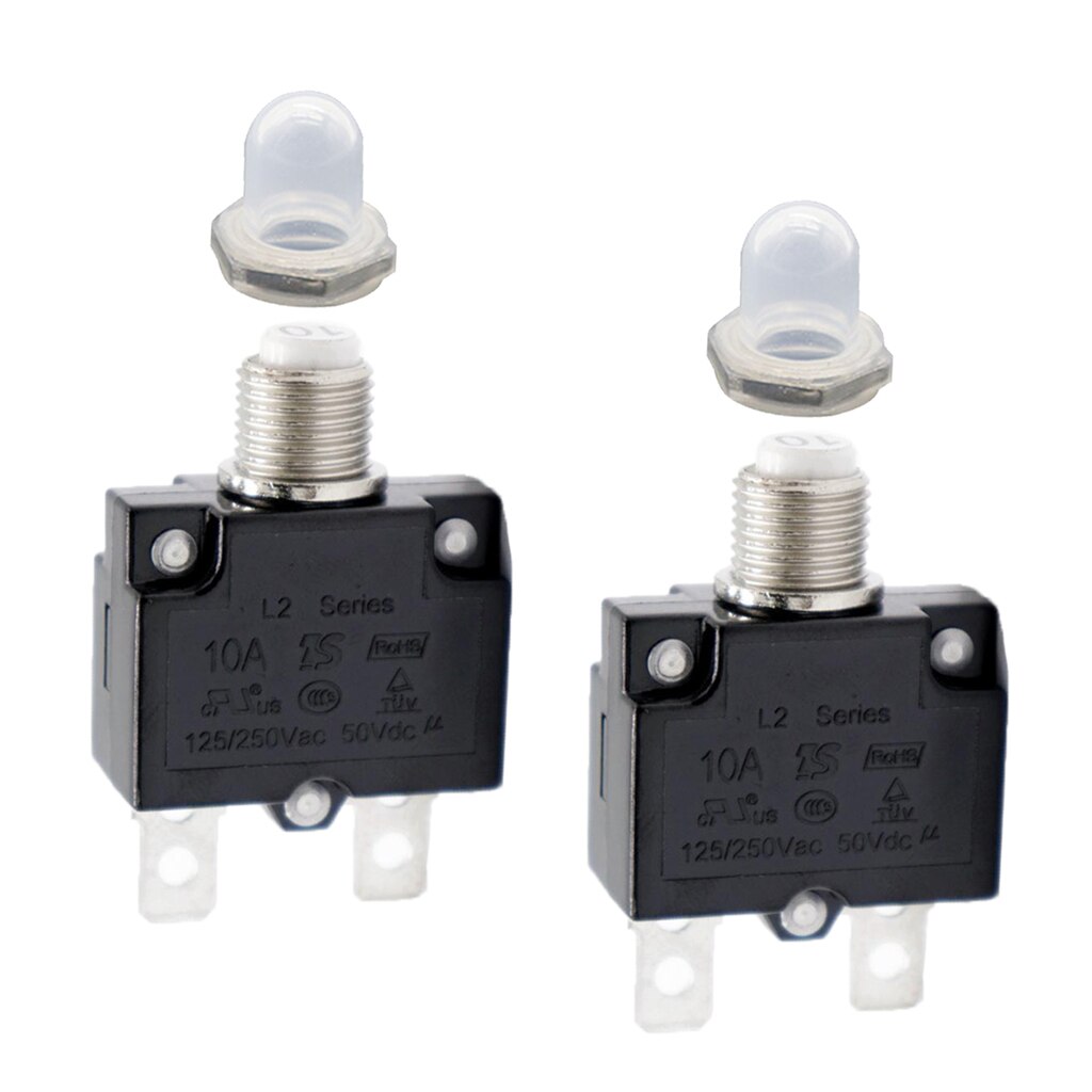 2x 10Amp Circuit Breaker Thermal Breaker Thermal Protector Switch for Generator