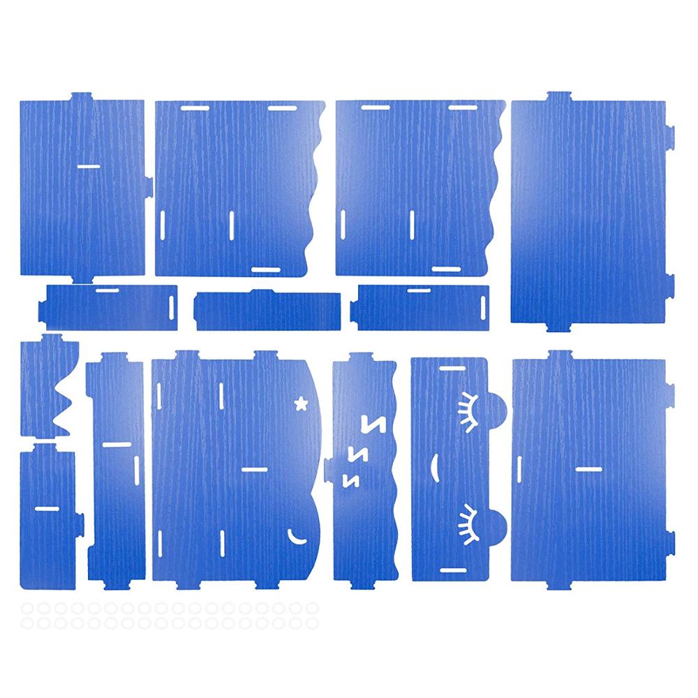 DIY Assembling Wooden Storage Box Pencil Holder Desktop Storage Container Artwork Folding Collection Pen Organizers