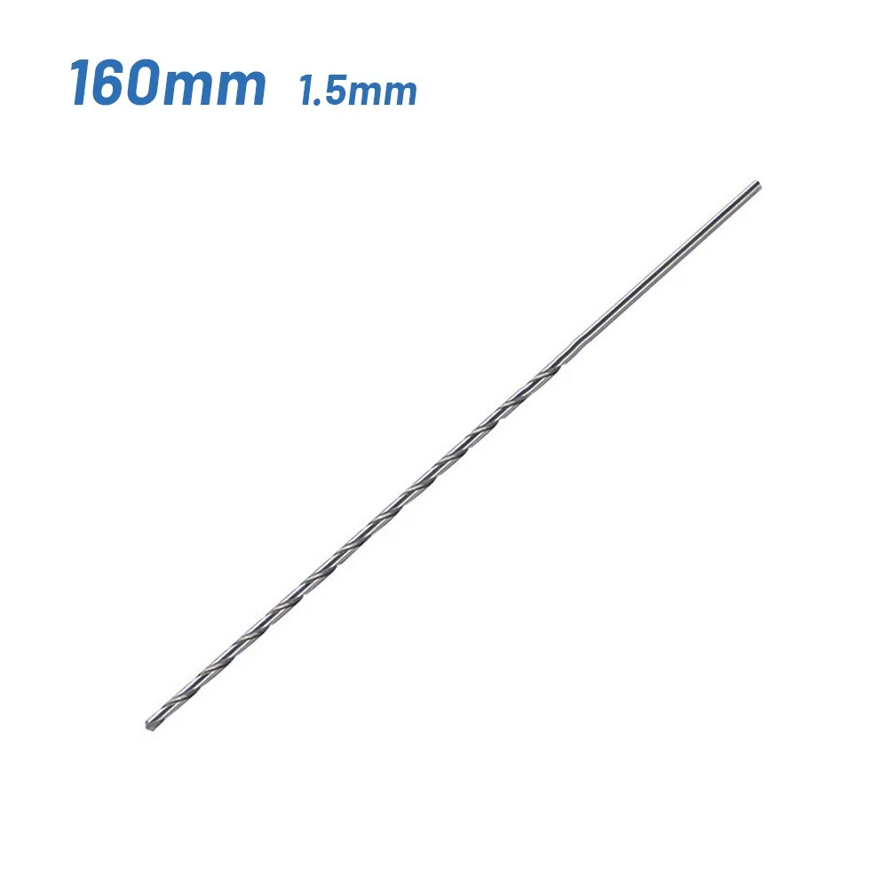Herramienta eléctrica, broca de 160/200mm HSS de acero de alta velocidad Extra larga para plástico para madera, Particular extendido de 1,5/2,5/3,5/4,5/5,5mm: Índigo