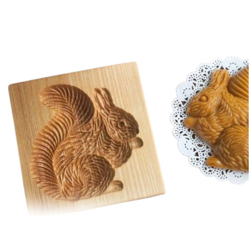 Wooden Cookie Molds Cookie Wooden Gingerbread Cookie Moulds Press 3D Cake Embossing Baking Mold Pumkin Cutter Bakery Gadgets