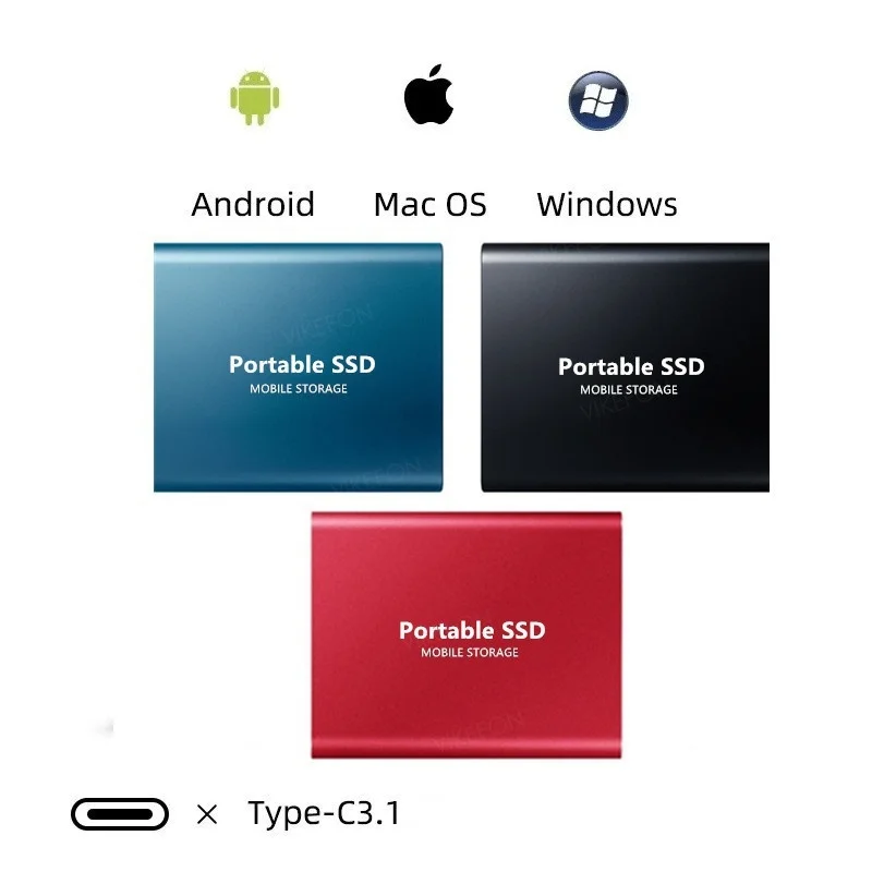 Portable SSD 16TB External Hard Drive High-speed Mobile Solid State Drive External Storage Decives Hard Disks for PC/ Mac