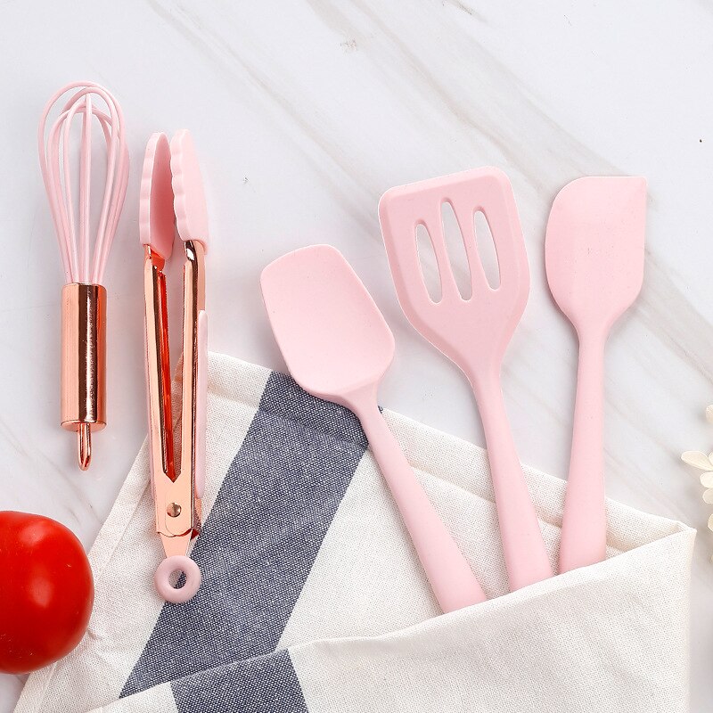 1Pcs Mini Baking Tools Spatula Shovel Food Grade Silicone Multi Purpose Kitchen Utensils 3Colors Cooking Supplies Non-stick