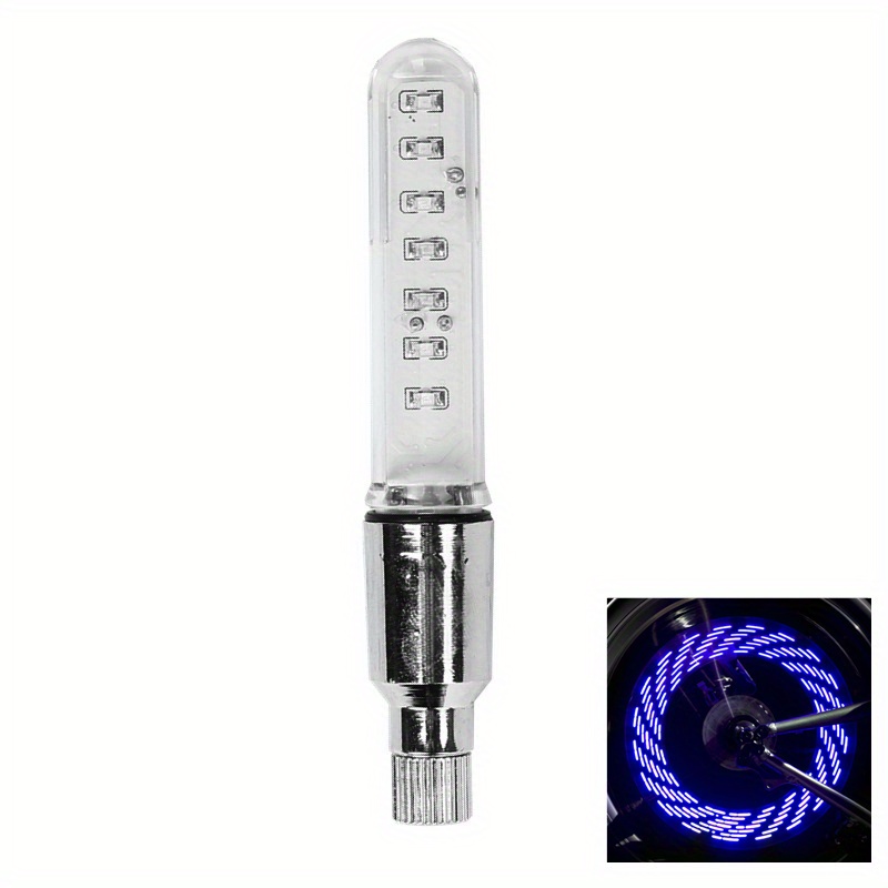 Lámpara con detección de golpes, luces para radios de bicicleta, luz para rueda de bicicleta, luces de advertencia para ciclismo a prueba de lluvia, accesorios para conducción nocturna: Azul