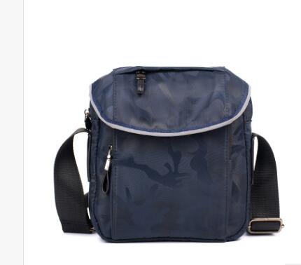 Stijl herentas nylon waterdicht camouflage print heren schoudertas zakelijk vrije tijd s: Blauw