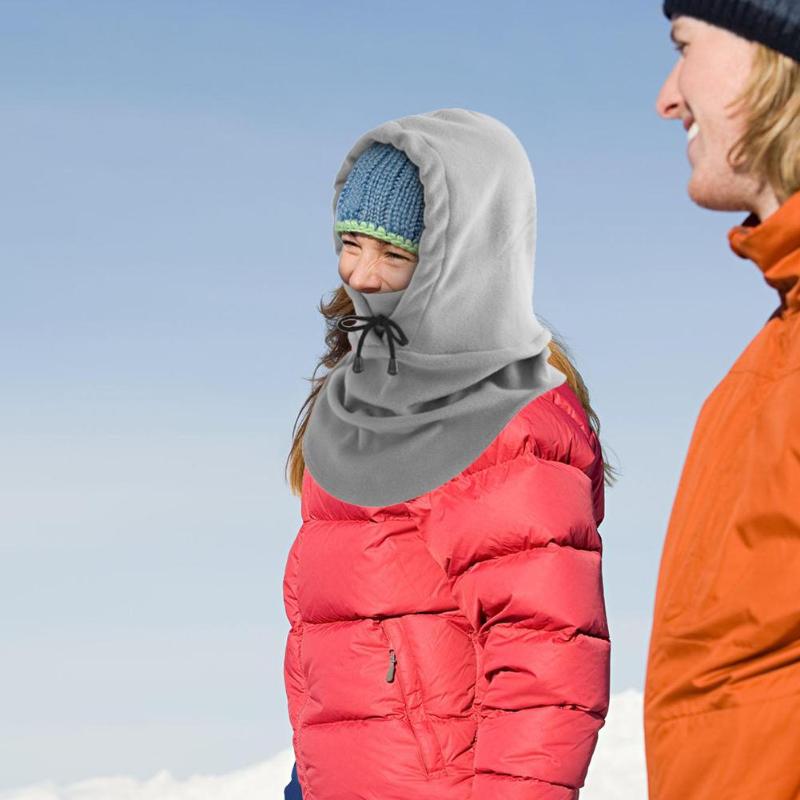 Thermal Fleece Balaclava Hat Hooded Neck Warmer Winter Sports Snowboard Face Mask For Men Bike Helmet Masked Cap