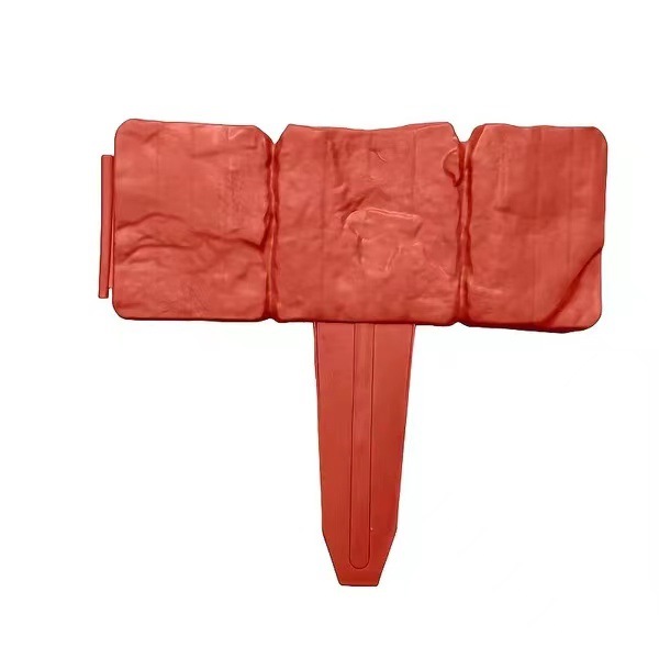 10 stk. plastik havekant, imiteret stenhegnspaneler, udendørs terrassebarriere: Gul