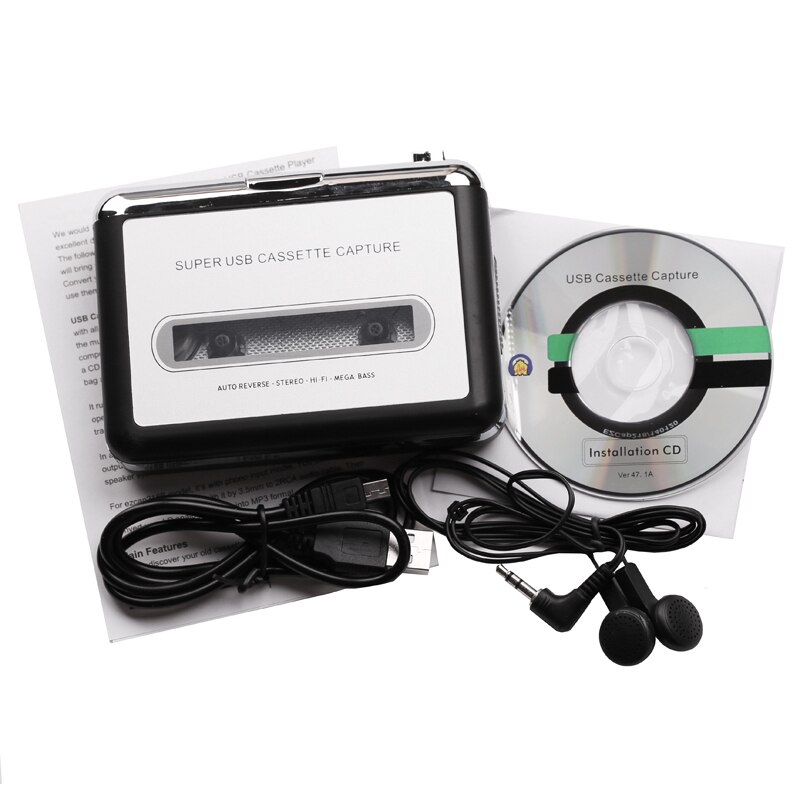 EZCAP 218 lecteur de Cassette vieille bande à MP3 CD convertisseur Audio Capture carte lecteur de musique baladeur Cassette à MP3 Via PC