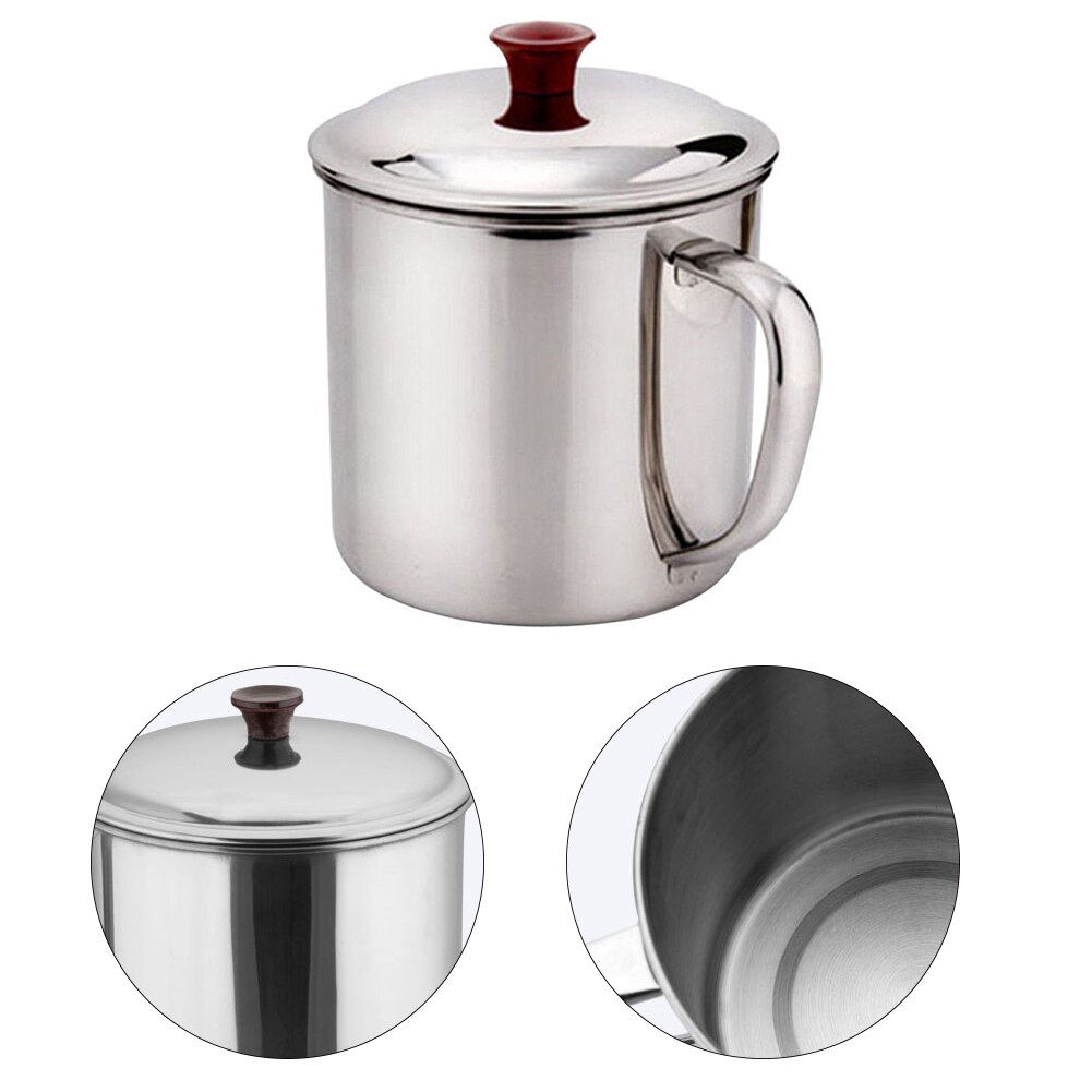 480ml rustfritt stål reise camping krus drikke øl kaffe te håndtak kopp rustfritt stål holdbart håndtak bærbart
