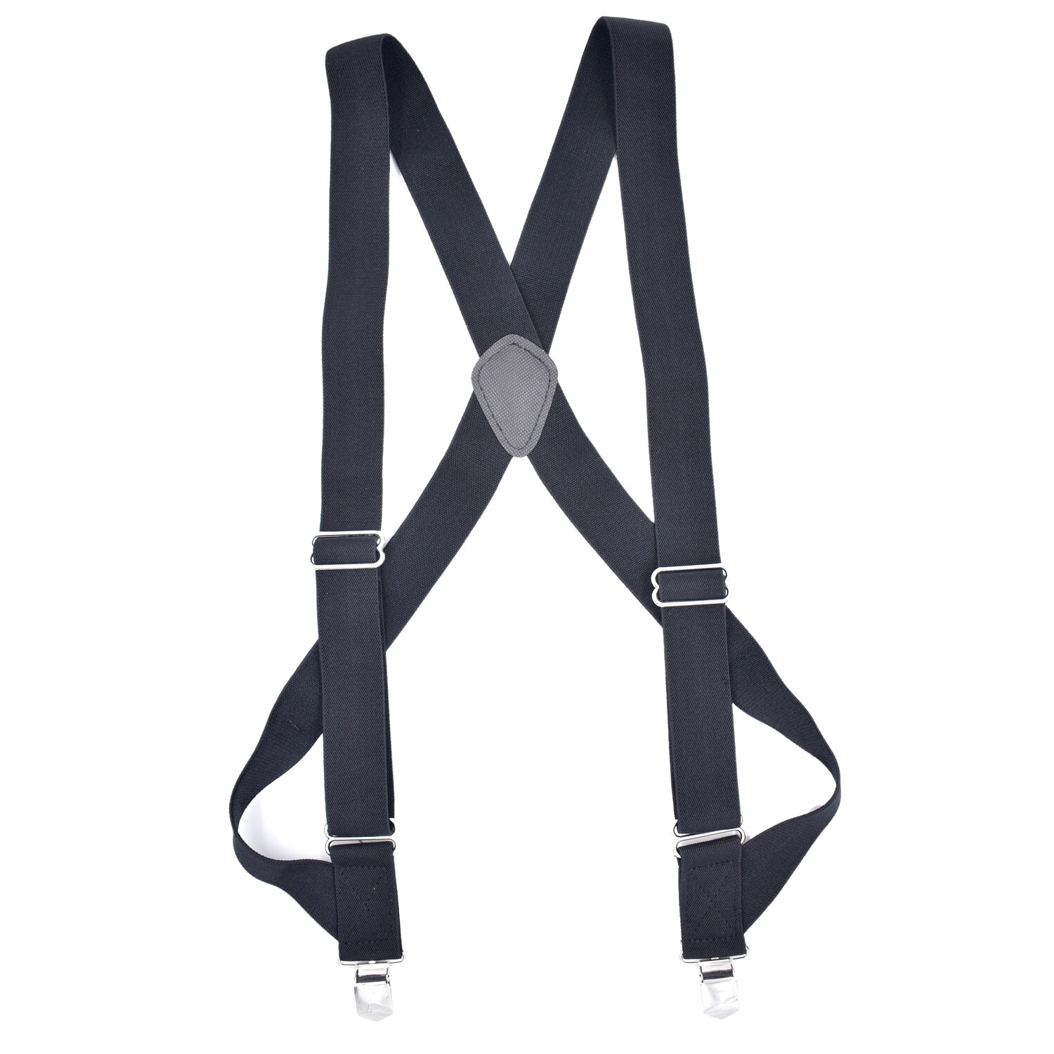 Men's Side Clip Trucker Work Suspenders 3.5cm Wide Heavy Duty Big and Tall Adjustable Elastic Trouser Jeans Braces Strap Belt: Black