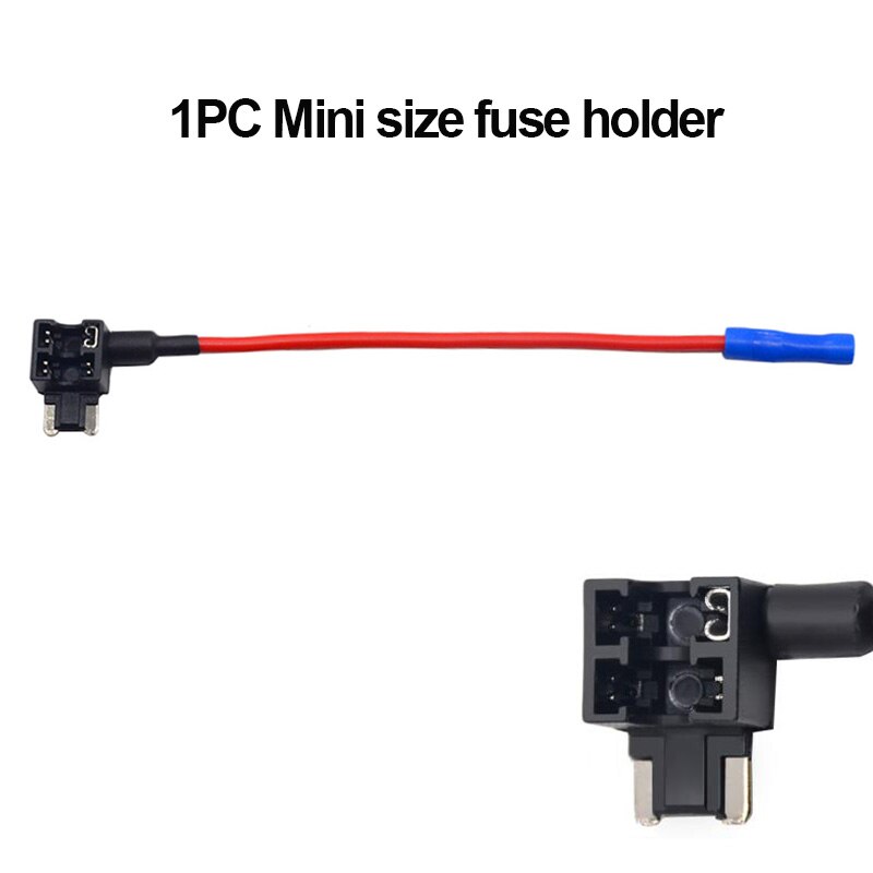 12V MINI SMALL MEDIUM Size Car Fuse Holder Add-a-circuit TAP Adapter with 10A Micro Mini Standard ATM Blade Fuse: mini fuse holder