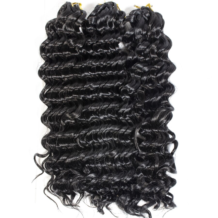 Extensiones de cabello rizado estilo africano, cabello sintético Afro rizado de ganchillo, rizos, trenzas, cabello trenzado: deep-1b