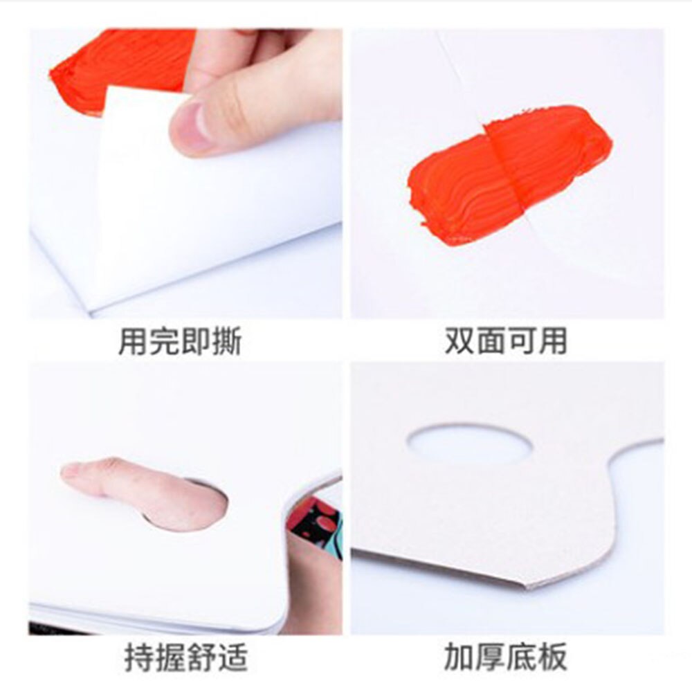 30 sheet/book Disposable paper palette Detachable suit for Oil/Acrylic/Water color Paint palette
