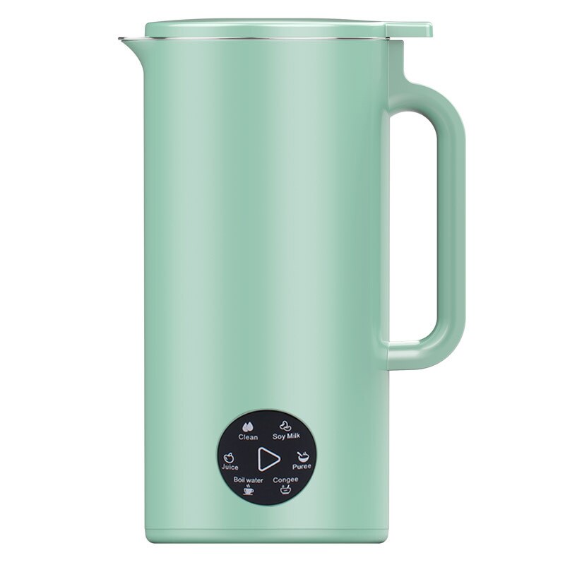 110V/220V Soymilk Maker Food Blender Electric Juicer Grain Grinder Soya Bean Milk Machine Filter-free Puree Mixer Congee Cooker: green / US