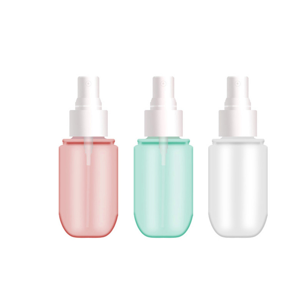 1pc 60ml rejse tom sprayflaske 3 farve plastik forstøver lille mini tom spray genopfyldelig flaske kosmetisk gennemsigtig