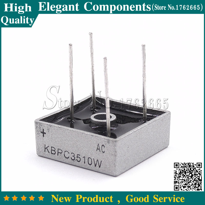 1 Pcs KBPC3510W KBPC-3510W KBPC3510 35A 1000 V 4Pin diode brug gelijkrichter