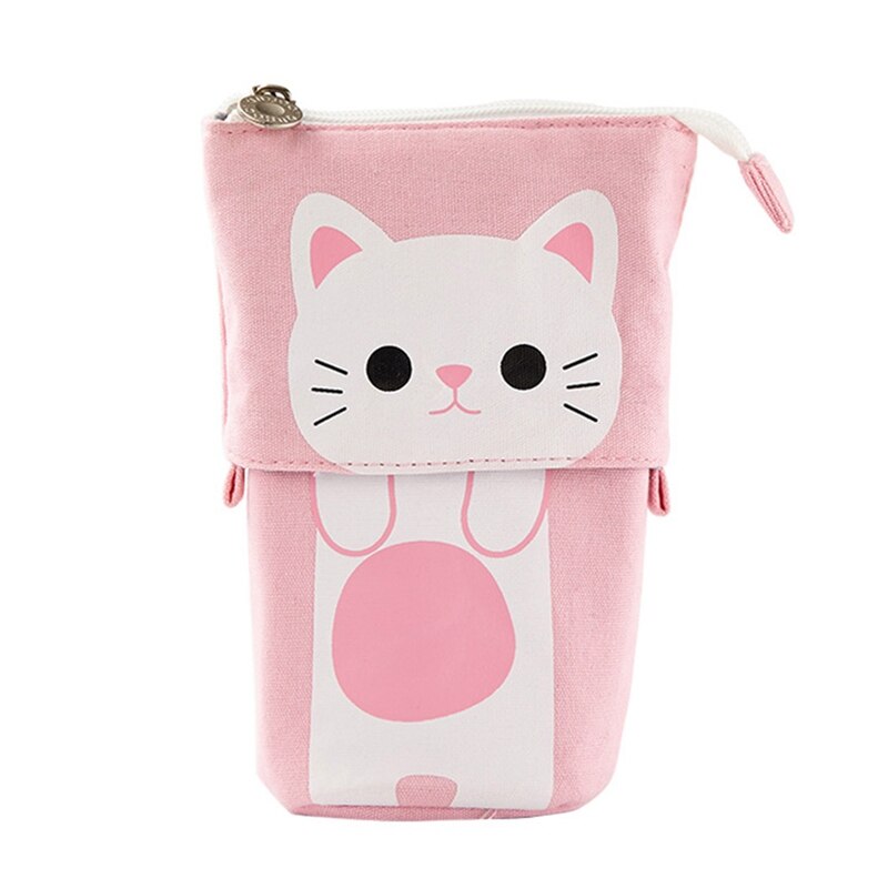 Trousse à crayons rétractable, jolie trousse Kawaii en toile pour filles et enfants, porte-crayon, fournitures scolaires: PK