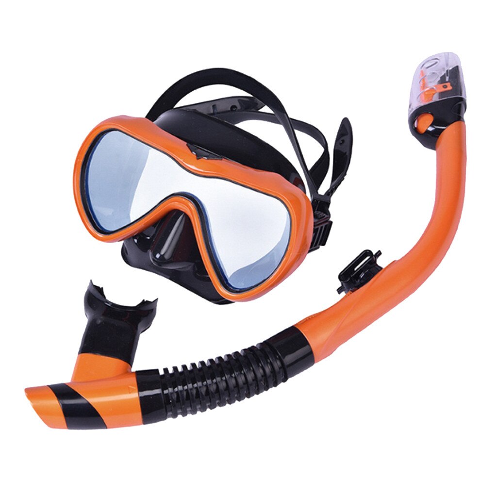 Scuba Diving Mask And Snorkels Anti-fog Goggles Glasses Diving Swimming Easy Breath Tube Set Swim Eyewear #4: G