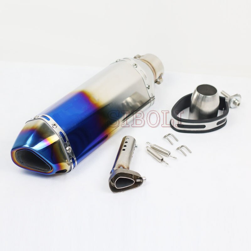 51mm Universal Motorcycle Exhaust Muffler Pipe Scooter Dirt Pit Bike Tube DB Killer For Honda R1 R3 MT07 cafe racer simson s51: A Ak sticker