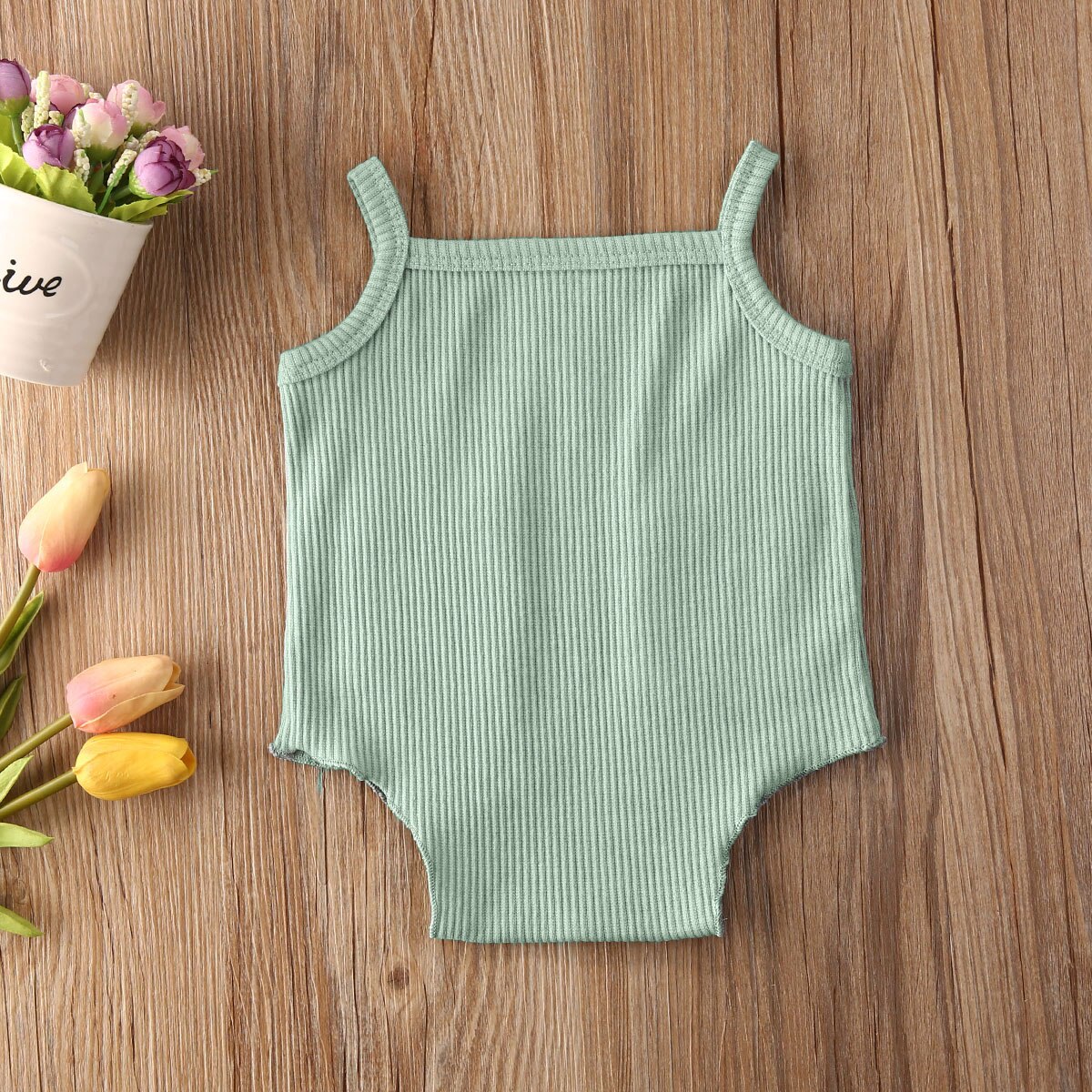 0-18M Newly Summer Infant Baby Girls Boys Jumpsuits Solid Pocket Sleeveless Bodysuits 2 Colors