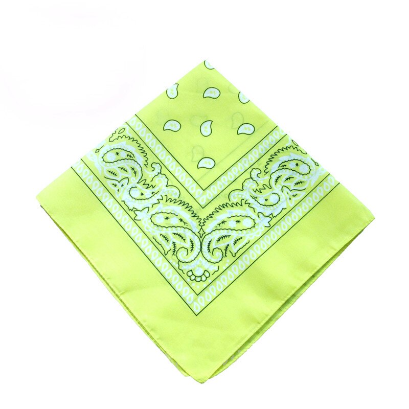 Women Cotton Bandana Scarf Square Female Bandanas 55cm*55cm Headwear Rock Girls Head Scarf Headbands Hair Accessories: Yellow