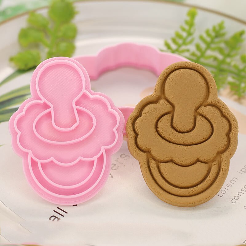 Cookie Cutter Biscuit Mold Cake Decoration Happy Birthday Baby Shower Cake Cookie Press Stamp Embosser Fondant Craft Cutter