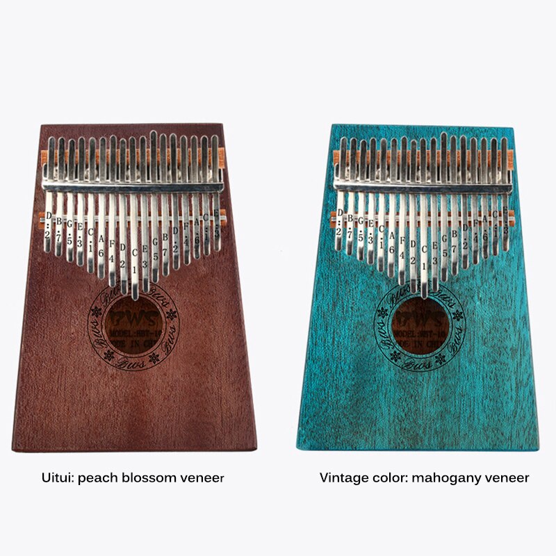 Kalimba 17 Key Thumb Piano Mahogany Wooden Mbira Musical Instrumentos Musicales 17 Keys Instruments Calimba Machine