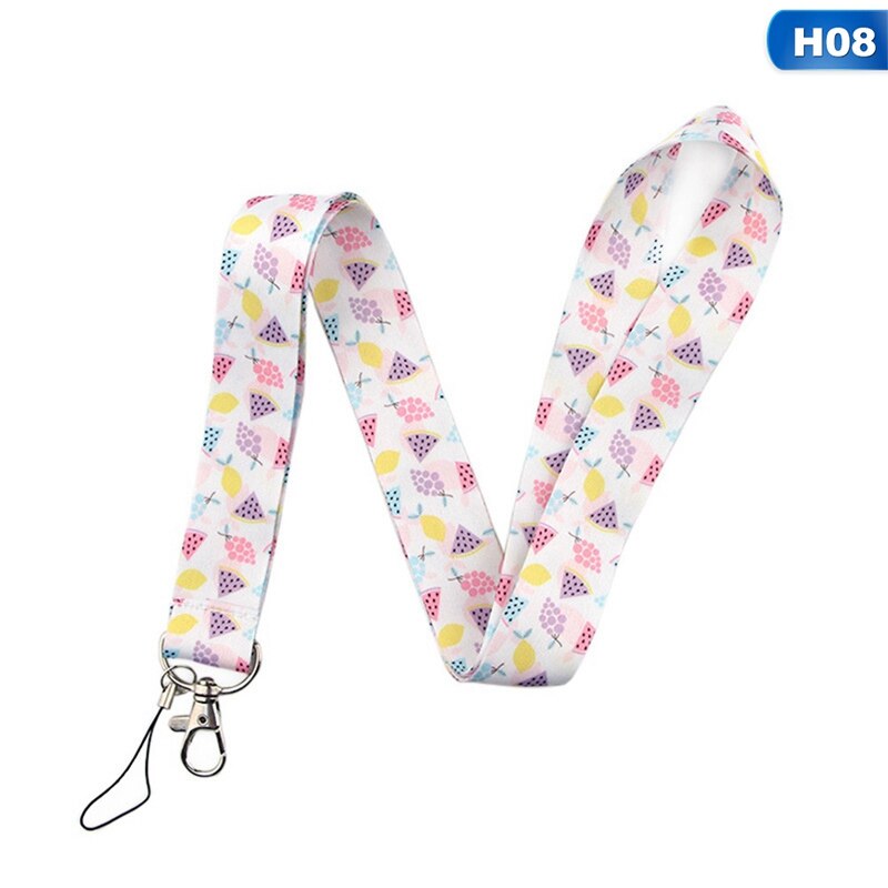 Cordón de correa de cuello de fruta sandía para llaves Tarjeta de Identificación gimnasio correas de teléfono móvil sujección de insignia y USB cuerda de colgar DIY: H08