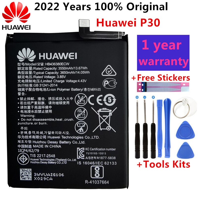 Original Battery For Huawei Honor Mate Nova 2 3 5C 5A 6A 7 7C 7A 7X 8 8A 8C 8X P8 9 Y9 P9 10 P10 20 P20 Lite Pro Plus Batteries: HB436380ECW