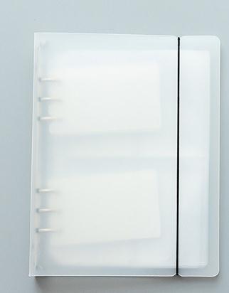 Tamaño A5 A6 hojas interiores de PVC esmerilado transparente porta álbum de fotos accesorios de álbum de recortes pegatinas bolsillos de almacenamiento: Transparent A5