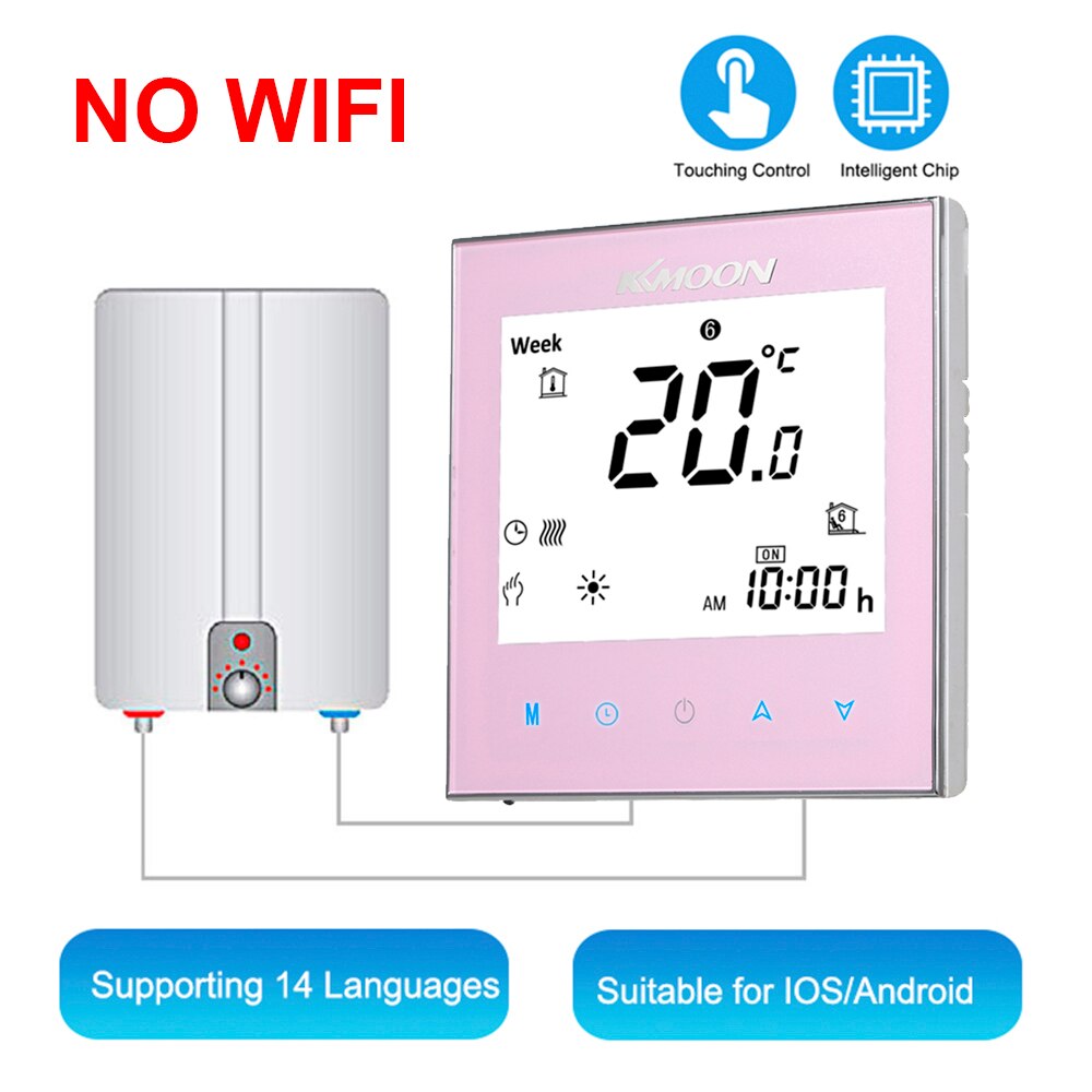Digitale Water/Gas Boiler Verwarming Thermostaat met WiFi Connection & Voice Control Energiebesparing met Google Home/IFTTT