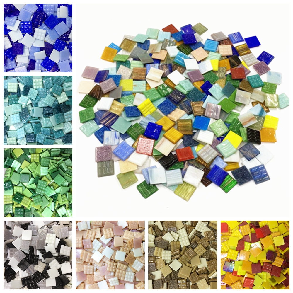 30Pcs 60Pcs Mosaic Inlay Tiles DIY Wall Handmade Glass Mica Piece Regular Collage Material Craft 2cm ZXY9831