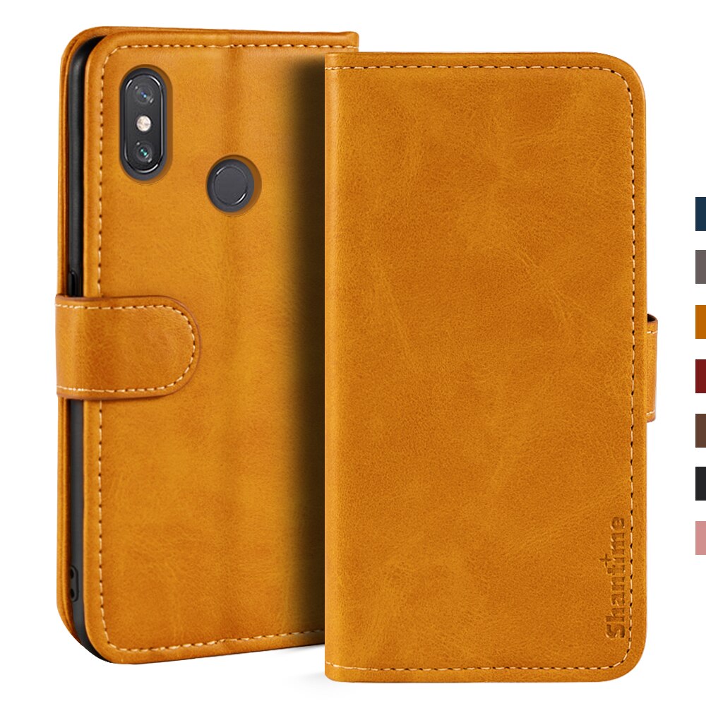 Étui pour Xiaomi Mi Max 3 étui portefeuille magnétique housse en cuir pour Xiaomi Mi Max 3 Coque de support étuis pour téléphone: Light brown