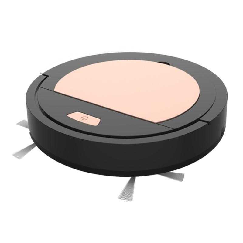 Mini Smart Vacuum Cleaner Sweeper USB Rechargeable Cleaning Sweeping Robot Household Wireless Vacum Cleaner Vaccum: Black