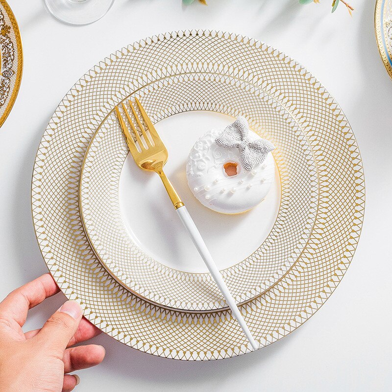 Western Steak Plate Dishes for restaurant scratch-resistant pendulum Fruit plate Square Plate Ceramic Dinner Plate Ceramic Plate