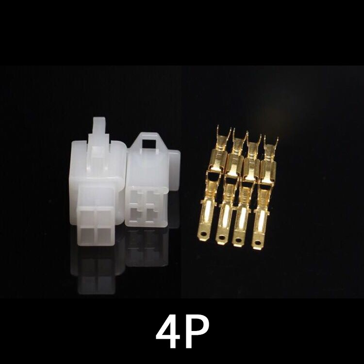 Automotive Elektrisk Stik 2.8mm - 10 Sæt Hun & Han Kabel Terminal Stik Kit: 4p