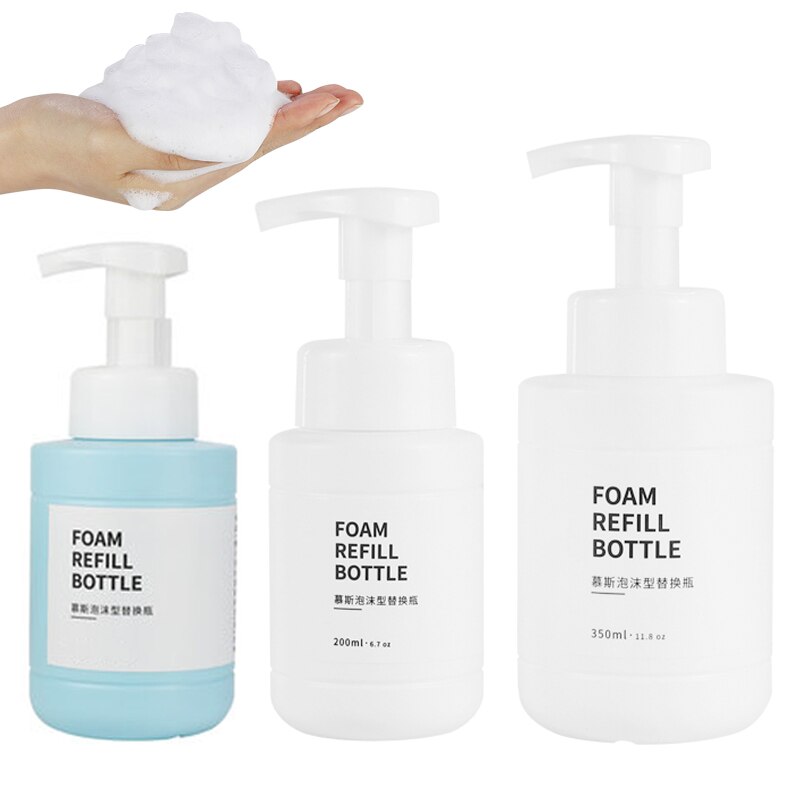 Mousse-botella de espuma brillante, botella vacía para Gel de ducha, desinfectante de manos, tipo prensa, champú