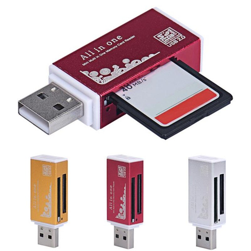 sd card reader laptop acces smart card computer USB 2.0 All In 1 Multi Memory Card Reader Lightweight Portable Mini z6