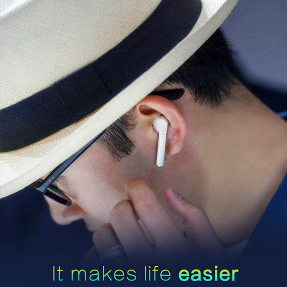 Pour i7S TWS Bluetooth 5.0 écouteurs sans fil casque stéréo basse casque écouteurs avec micro boîte de charge pour iphone Samsung