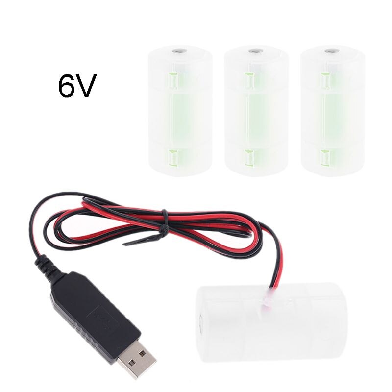 D Battery Eliminator USB Power Supply Cable Can Replace 1 to 4pcs LR20 D Battery for Gas Cooker Torch and more