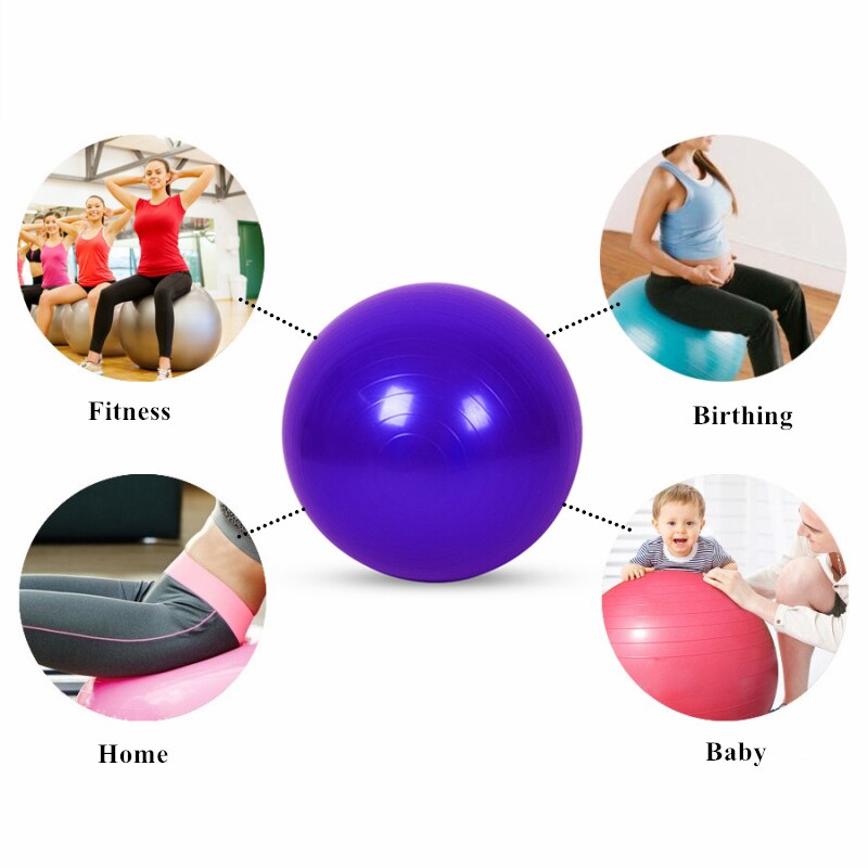 DIRRO 55-75cm Sports Yoga Balls Gym Balance Gym Ball Workout Massage Ball Household Exercise Pilates Fitness Props