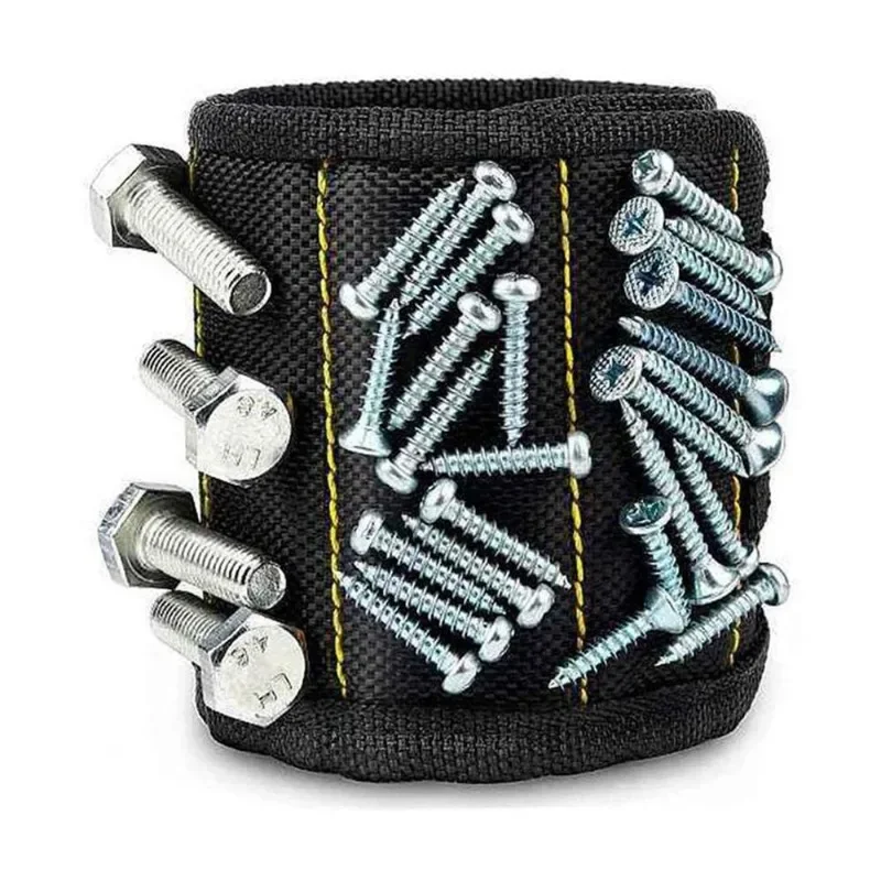 Bracelet magnétique pour maintenir les vis, les clous, les forets, les ceintures porte-outils de poignet avec aimants puissants, organisateur de boîte à outils