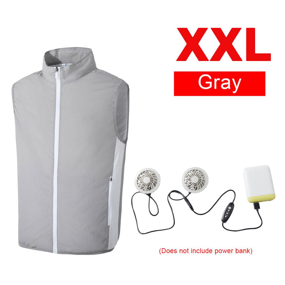 Veste d'été pour hommes et femmes, manteau de Protection contre le soleil, ventilateur rafraîchissant, Air conditionné, chargeur USB, vêtements intelligents: GY1-XXL