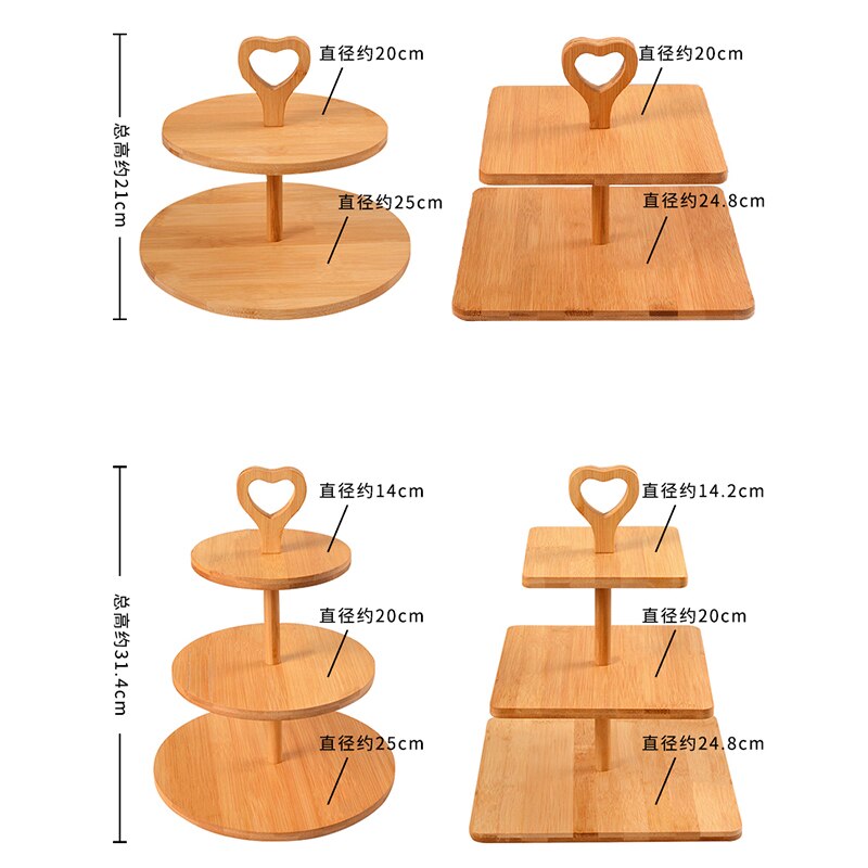 Multi-Layer Cake Pan Dessert Fruit Gedroogd Fruit Display Plaat Plank Restaurant Hotel Dienst Levert Thuis Desktop Opbergvak