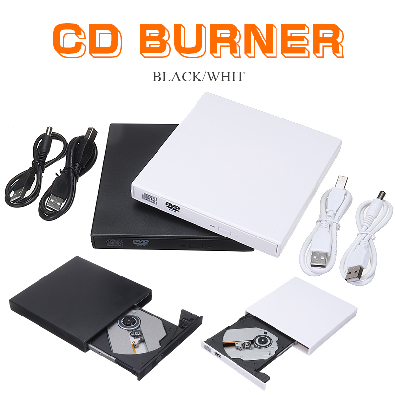 Pohiks 1pc USB 3.0 Slim External DVD/CD ROM Burner Writer Player Portable Desktop Notebook Universal CD Recorder