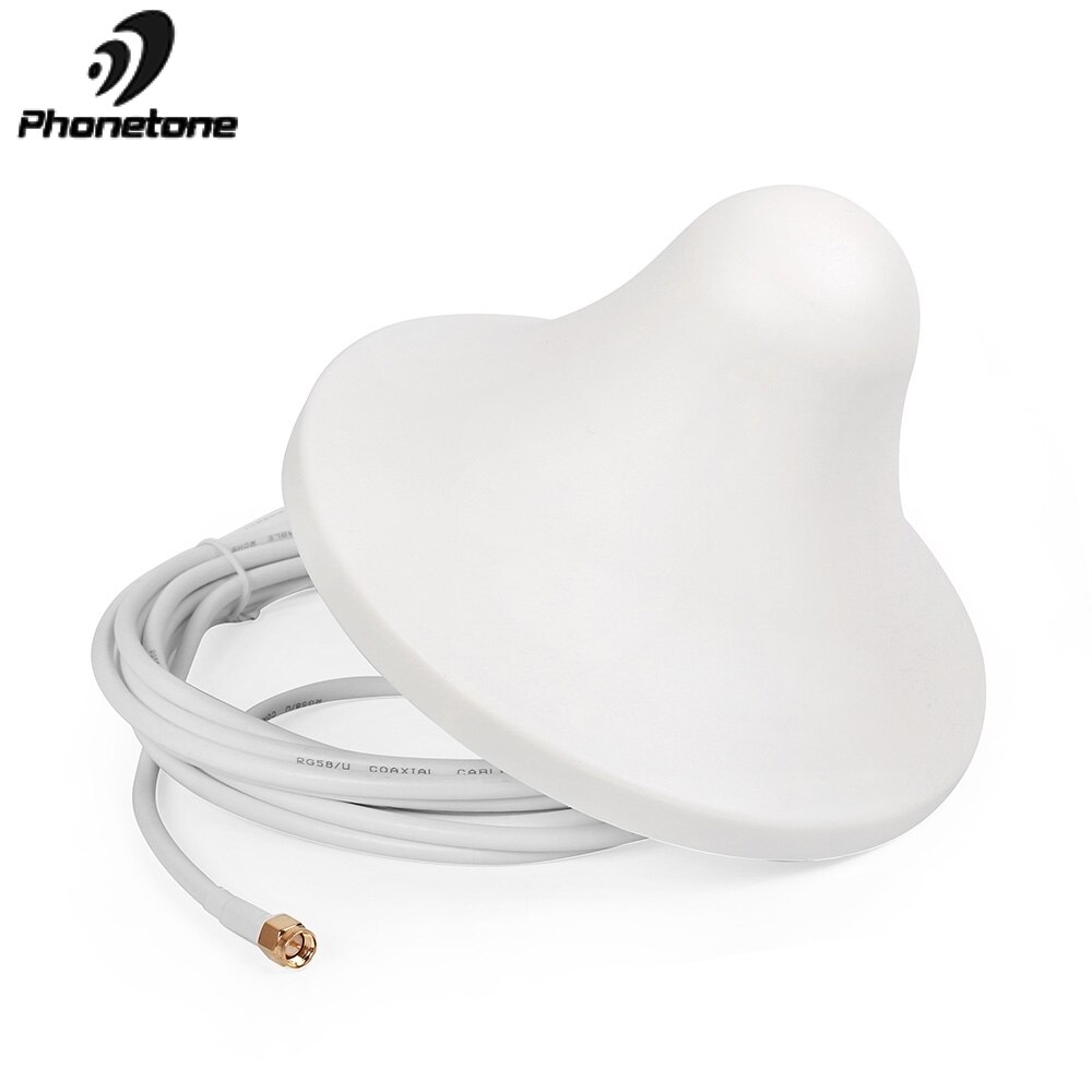 Antenne omnidirectionnelle 3-5dbi LTE pour plafond intérieur, 698-2700MHz, connecteur mâle SMA pour répéteur de Signal cellulaire