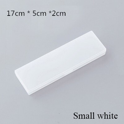 Cute Kawaii Simple Transparent PP Plastic Pencil Case Lovely Pen Box For Kids Office School Supplies Materials Student: Small white