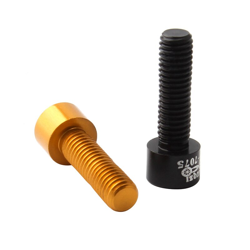 Muqzi-parafuso de haste de bicicleta m5 x 17mm, 4 peças, ultraleve, liga de alumínio 7075, peças fixas para guidão de montanha e estrada