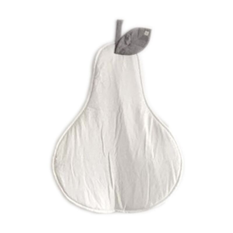 Cojín bonito para gatear con forma de pera para bebé, alfombrilla suave para jugar al gateo, alfombra para Recién Nacido 425F: Blanco